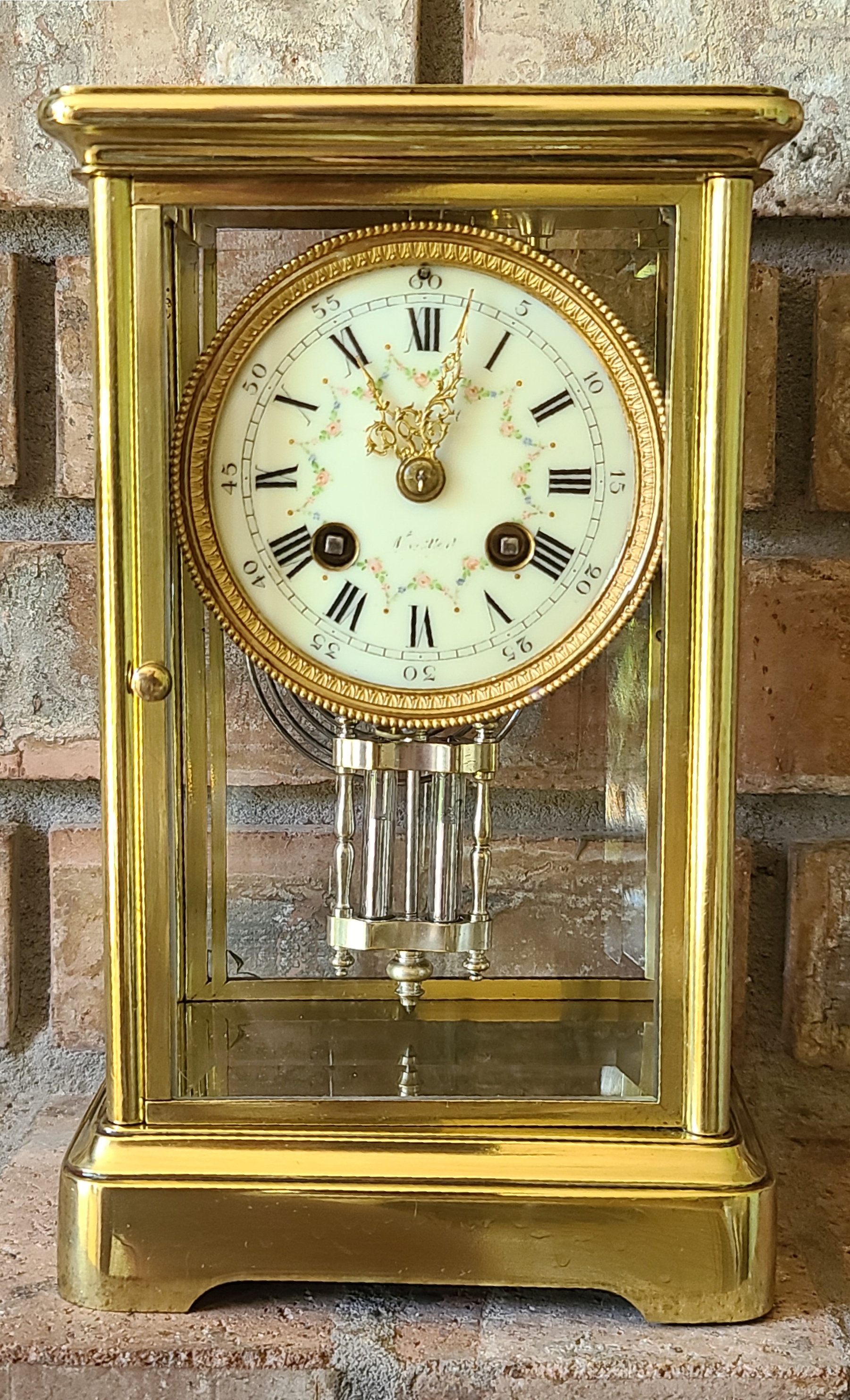 Crystal Regulator With Original Silver Plated Mercury Pendulum