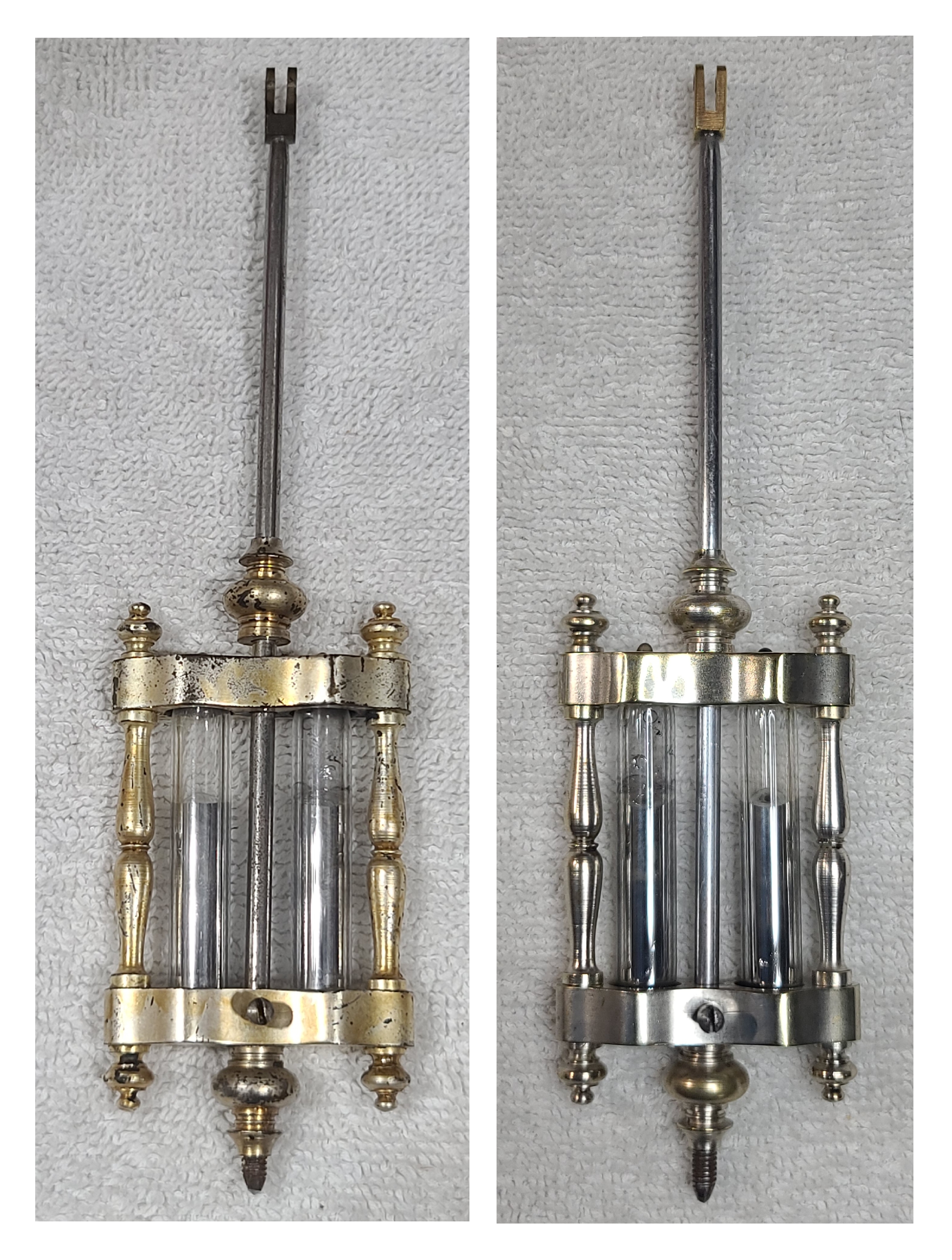 Crystal Regulator With Original Silver Plated Mercury Pendulum