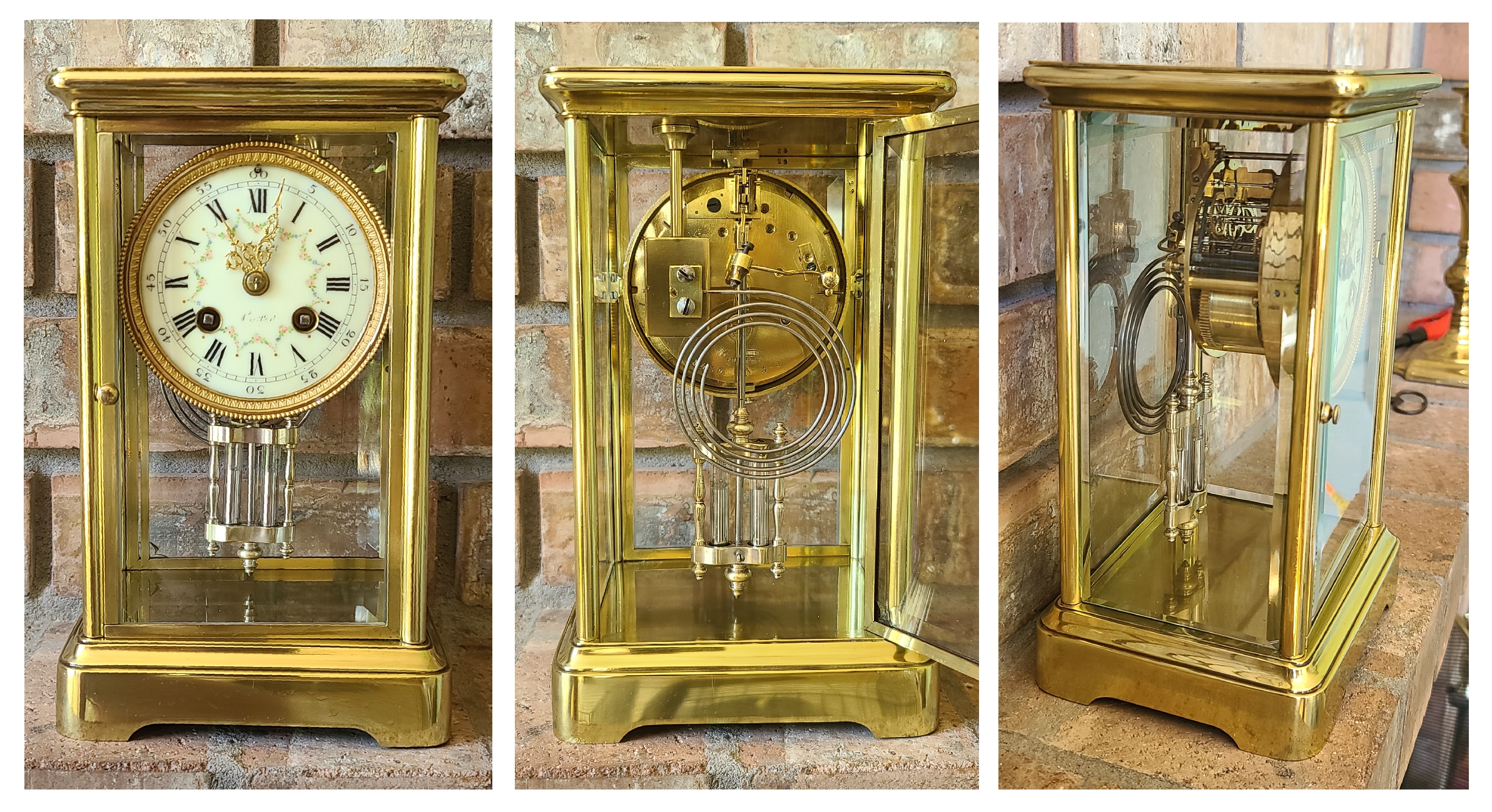 Crystal Regulator With Original Silver Plated Mercury Pendulum