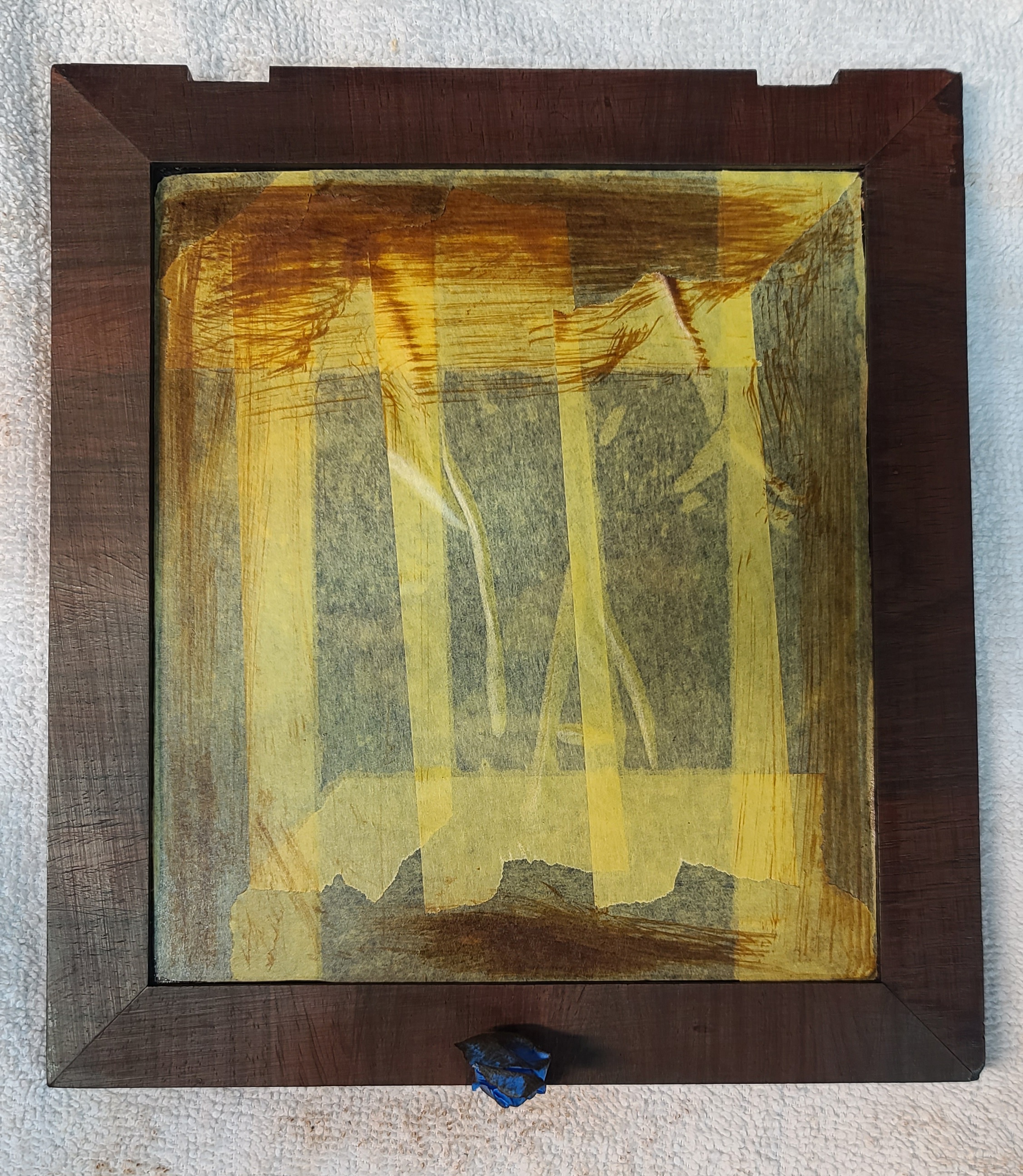 Shelf Clock With Rosewood Columns & Original Reverse Glass Paintings