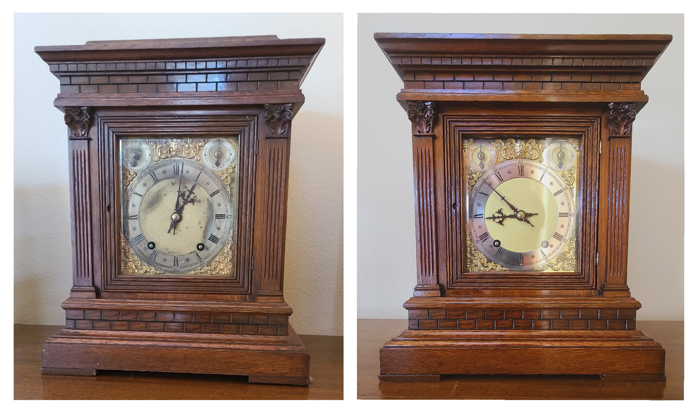 Petite Sonnerie Bracket Clock With Beveled Viewing Windows