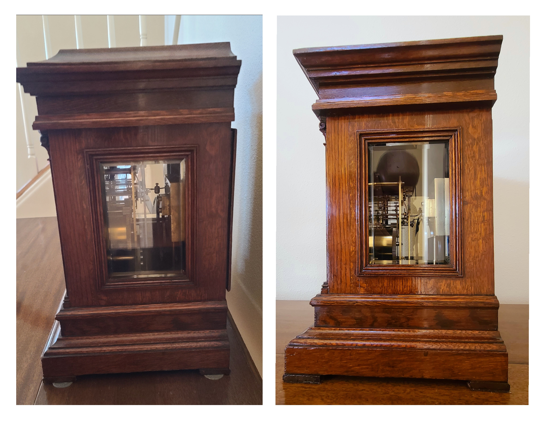 Petite Sonnerie Bracket Clock With Beveled Viewing Windows