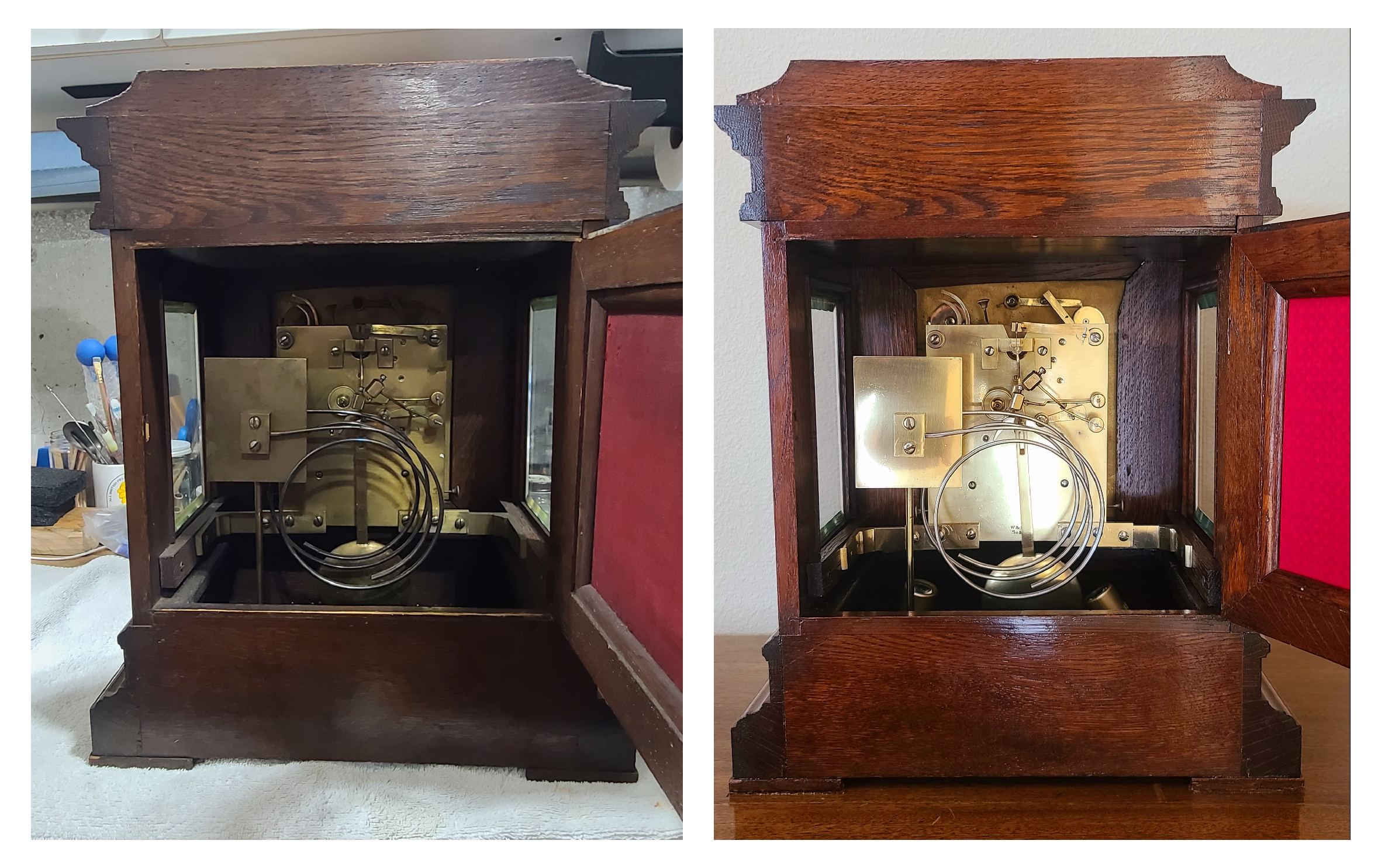 Petite Sonnerie Bracket Clock With Beveled Viewing Windows