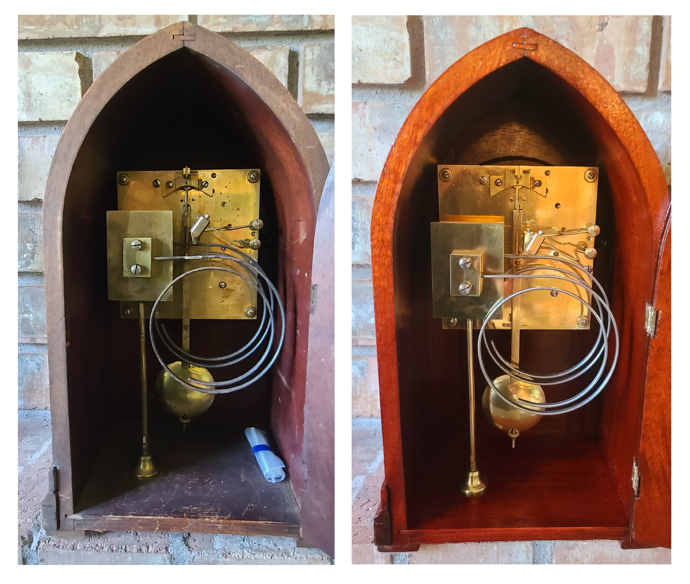 Extremely Rare German Petite Sonnerie Lancet Clock Exported New to the United States