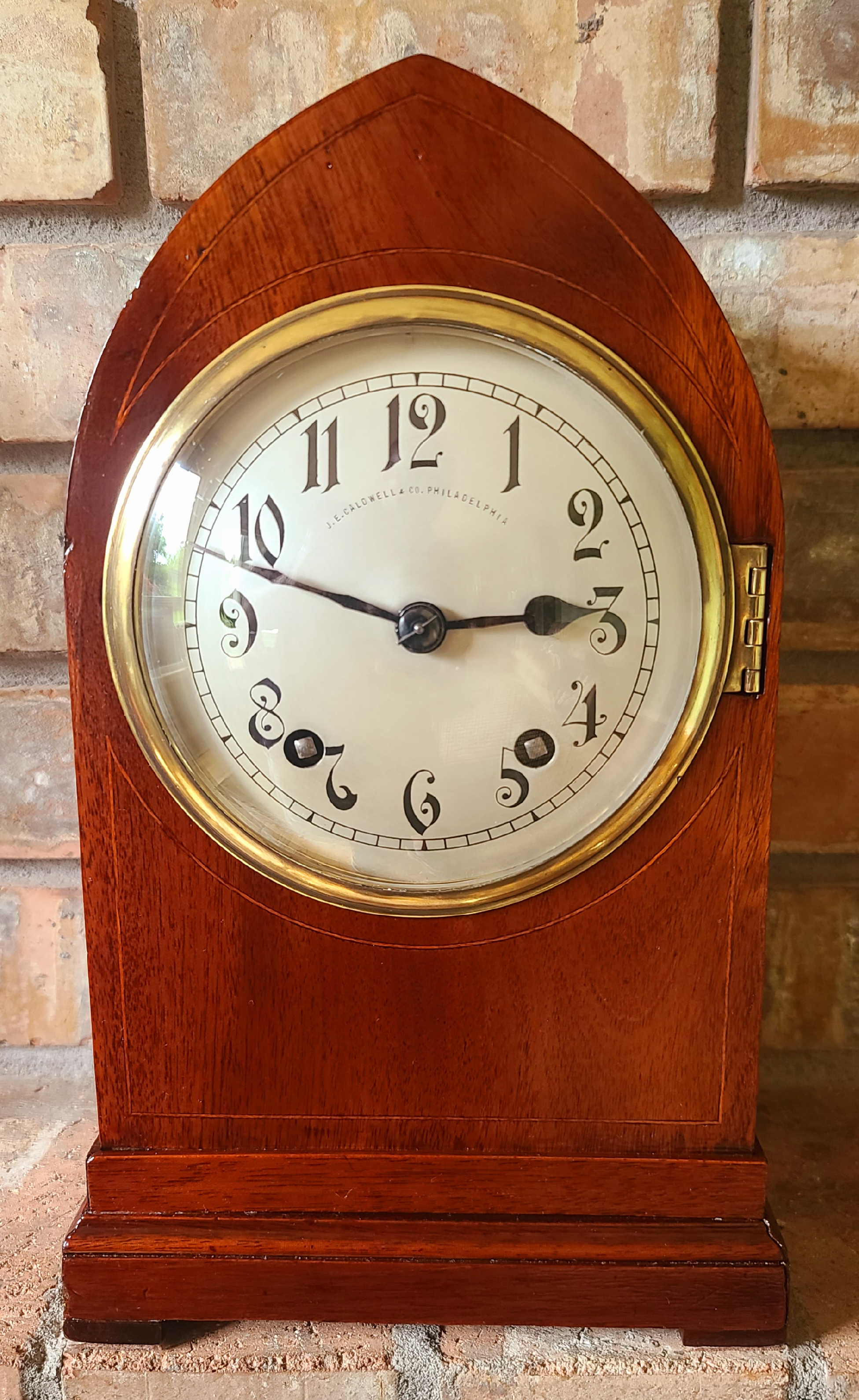 Winterhalder & Hofmeier Extremely Rare German Petite Sonnerie Lancet Clock Exported New to the United States